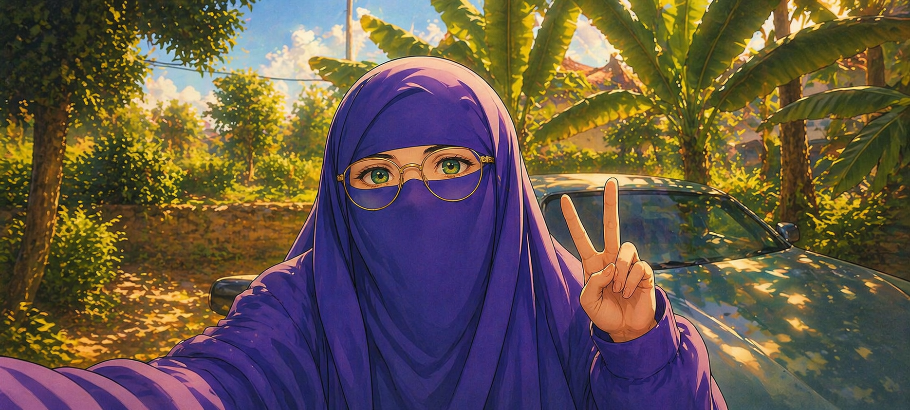 Poster inspirasi dengan mesej motivasi dan refleksi – “Lihat ke arah yang berlawanan, timba ilmu dan kuatkan diri”.