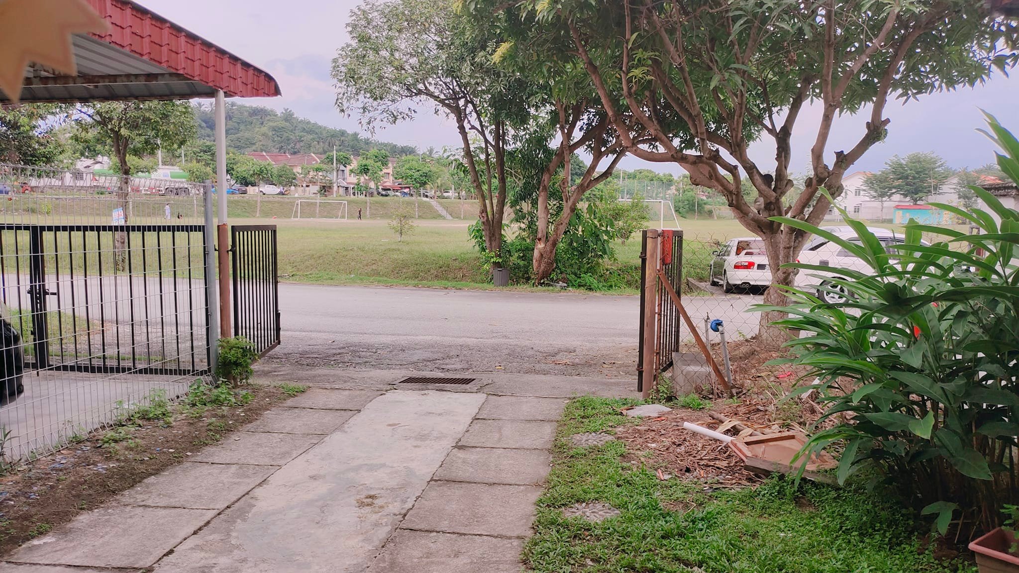 Pemandangan senja tenang dengan suasana reflektif, menggambarkan kekuatan menulis semasa melalui depression.