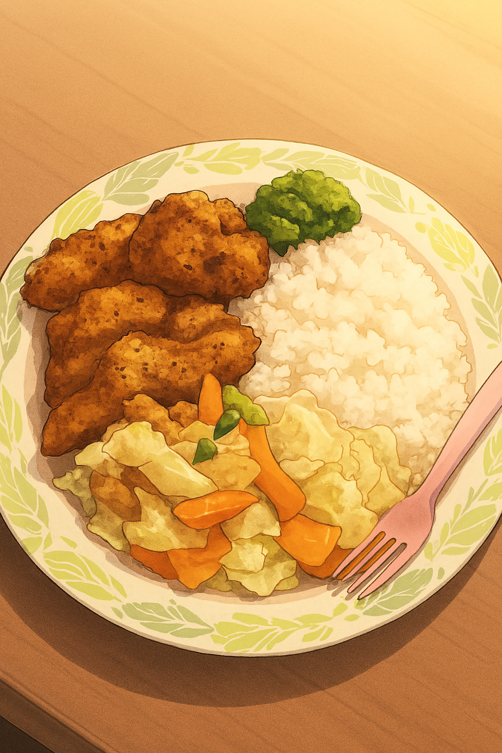 Ilustrasi lauk kegemaran dimasak dengan kasih sayang Ilustrasi lauk kegemaran dimasak dengan kasih sayang