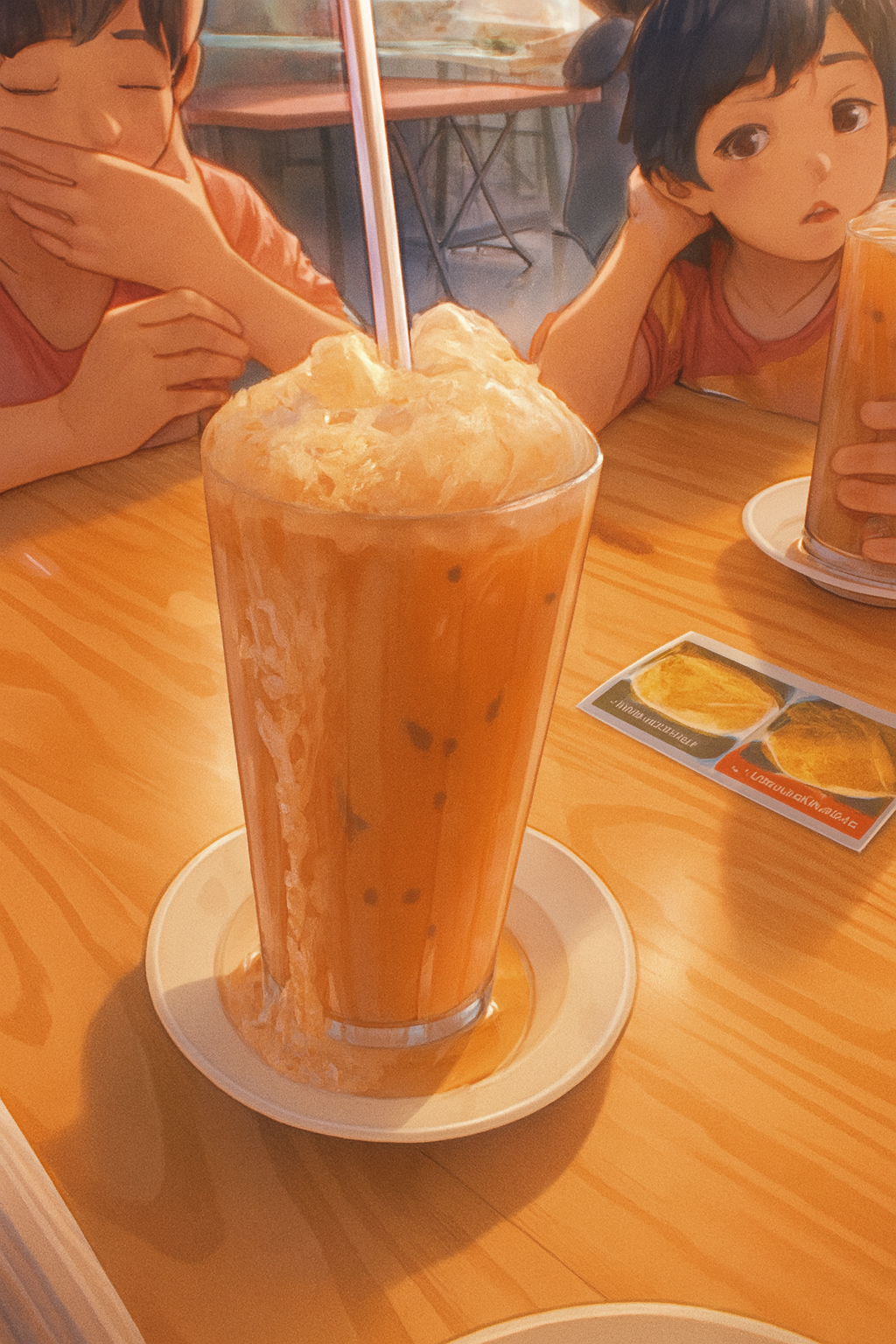 Secawan teh ais berbuih melimpah melambangkan fikiran yang tidak berhenti berfikir
